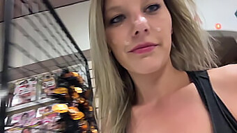 Steamy Public Blowjob And Cum Trail In Adult Store Gloryhole